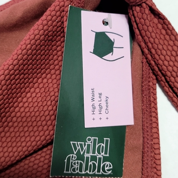 Wild Fable High Leg/Cheeky/Waist Bikini Bottom - Size Medium - Picture 7 of 9